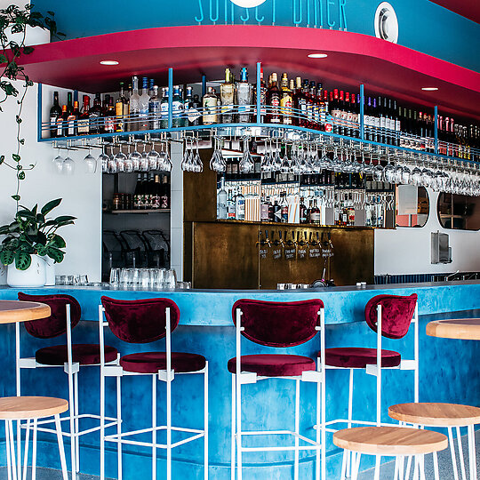 Interior photograph of Sunset Diner by Kitti Gould
