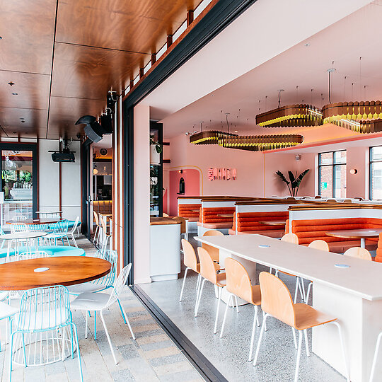 Interior photograph of Sunset Diner by Kitti Gould