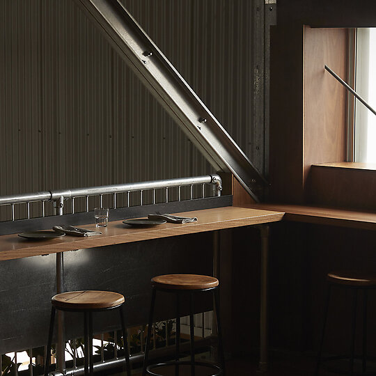 Interior photograph of Three Blue Ducks, Melbourne by Traianos Pakioufakis