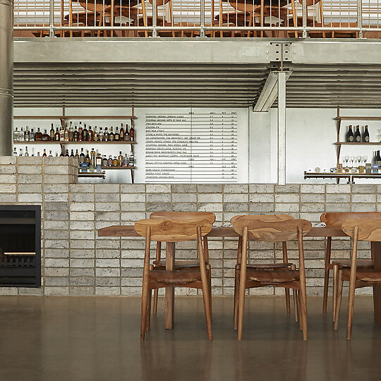 Interior photograph of Three Blue Ducks, Melbourne by Traianos Pakioufakis