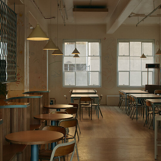 Interior photograph of Hope Street Radio by Tom Ross Photographer
