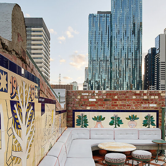 Interior photograph of HER ROOFTOP by EARL CARTER