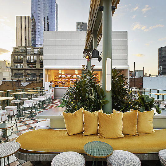 Interior photograph of HER ROOFTOP by EARL CARTER