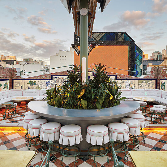 Interior photograph of HER ROOFTOP by EARL CARTER