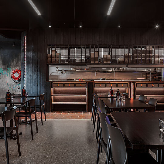 Interior photograph of Up In Smoke, Watergardens by Chris Murray