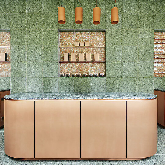 Interior photograph of First Love Coffee by Rebecca Newman