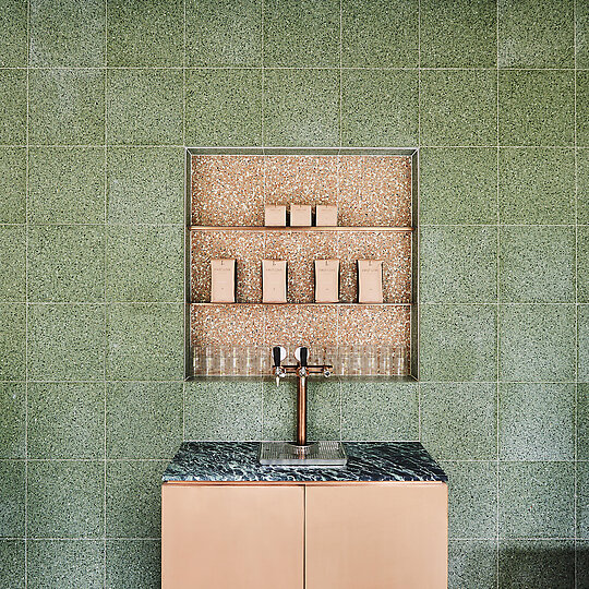 Interior photograph of First Love Coffee by Rebecca Newman