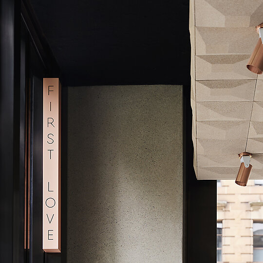 Interior photograph of First Love Coffee by Rebecca Newman