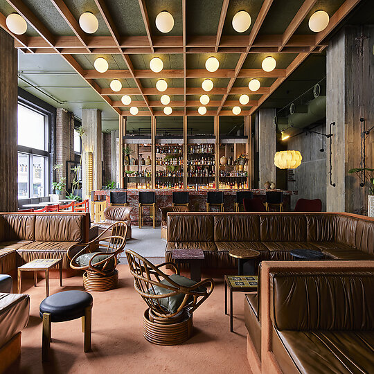 Interior photograph of Lobby Bar Ace Hotel Sydney by Anson Smart