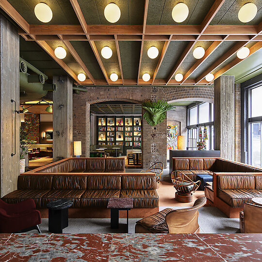 Interior photograph of Lobby Bar Ace Hotel Sydney by Anson Smart