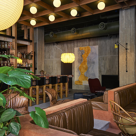 Interior photograph of Lobby Bar Ace Hotel Sydney by Anson Smart