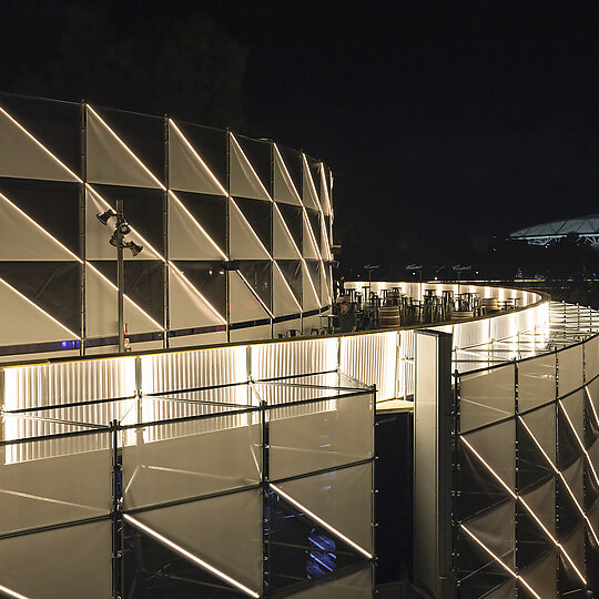 Interior photograph of Adelaide Festival Pavilion - The Summerhouse by Ross Honeysett