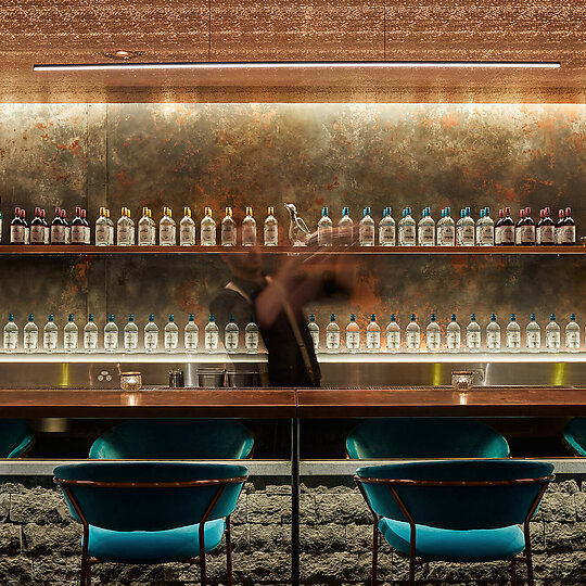 Interior photograph of Naught Gin by Graham Denholm
