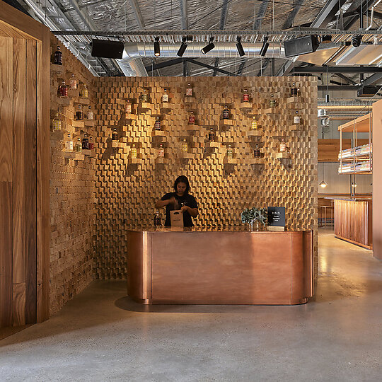 Interior photograph of Four Pillars Gin Distillery 2.0 by Anson Smart