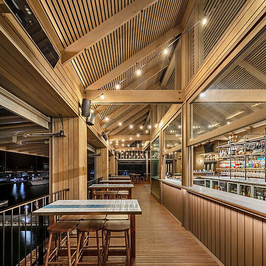 Interior photograph of Waterfront Tavern by Murray Fredericks