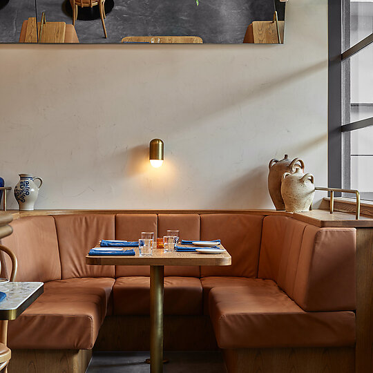 Interior photograph of LOULOU BISTRO, BOULANGERIE & TRAITEUR by Steve Woodburn