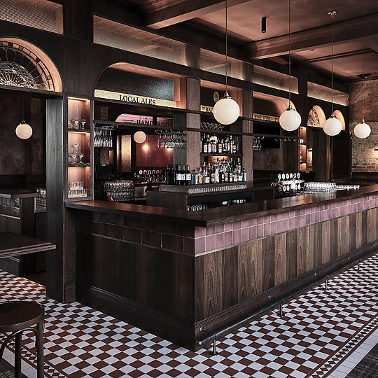 Interior photograph of The Bay Hotel by James Geer 