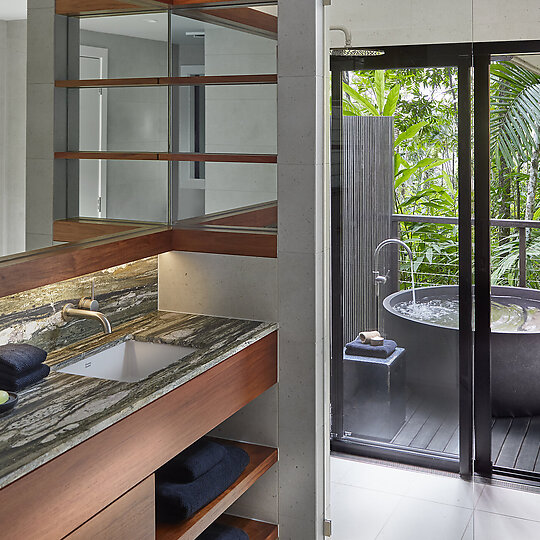 Interior photograph of Silky Oaks Lodge - Luxury Eco Retreat by George Aposolidis