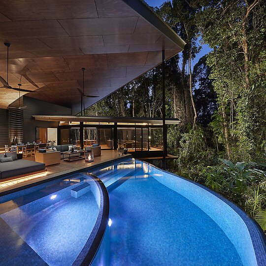 Interior photograph of Silky Oaks Lodge - Luxury Eco Retreat by George Aposolidis