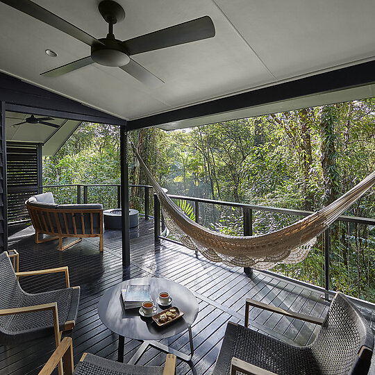 Interior photograph of Silky Oaks Lodge - Luxury Eco Retreat by George Aposolidis