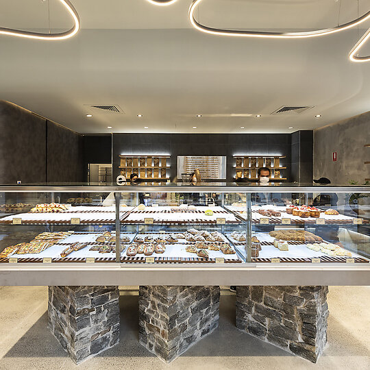 Interior photograph of Top Impression Bakery Cafe by Andrew Worssam Photography
