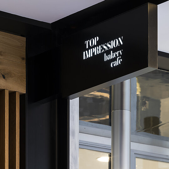 Interior photograph of Top Impression Bakery Cafe by Andrew Worssam Photography