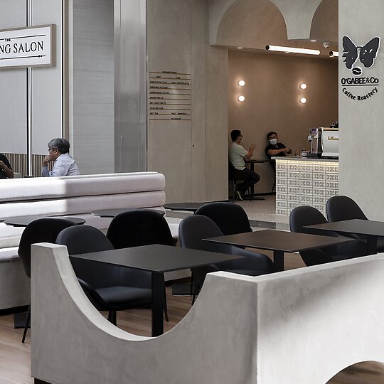 Interior photograph of O’Gabee & Co Coffee Roastery by Mindi Cooke