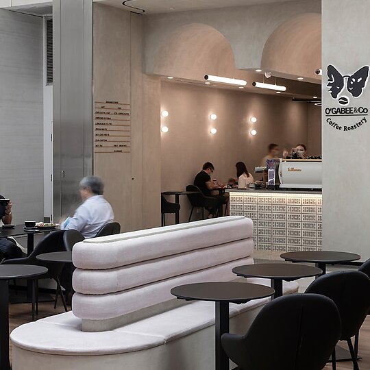 Interior photograph of O’Gabee & Co Coffee Roastery by Mindi Cooke