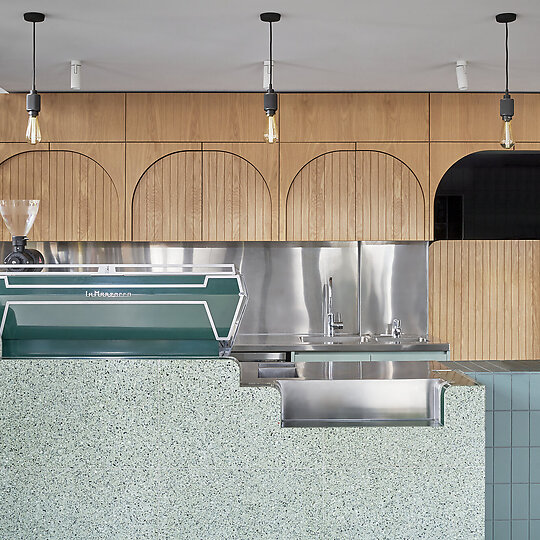 Interior photograph of Code Black South Melbourne by Peter Clarke