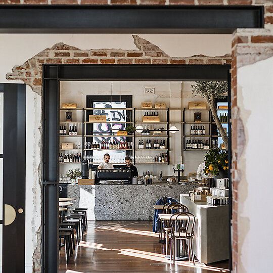 Interior photograph of Tom's Providore & Wine Bar by Ross Wallace Photography