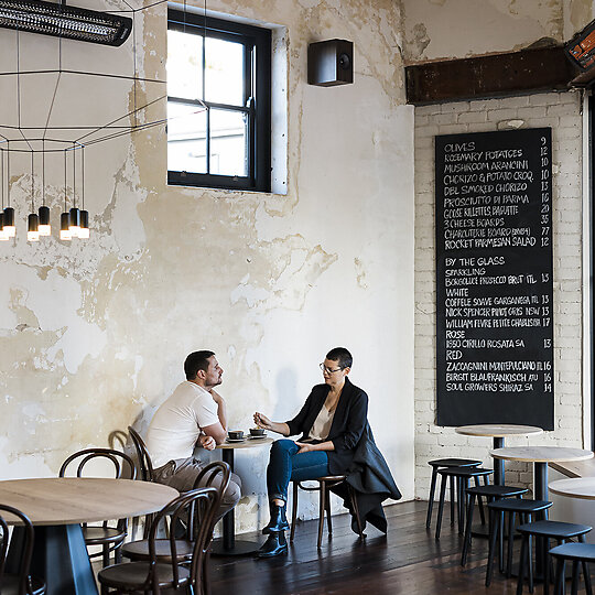 Interior photograph of Tom's Providore & Wine Bar by Ross Wallace Photography