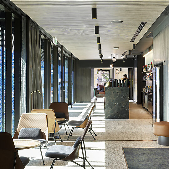 Interior photograph of Patina at Alumni Court by Scott Burrows
