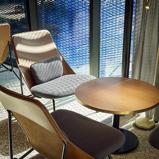 Interior photograph of Patina at Alumni Court by Scott Burrows