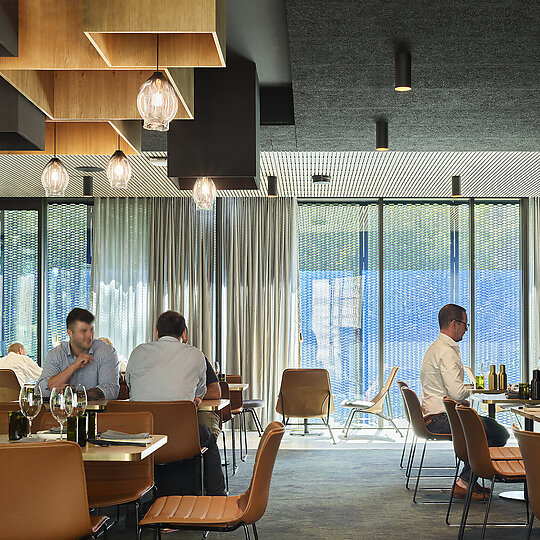 Interior photograph of Patina at Alumni Court by Scott Burrows