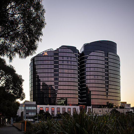 Interior photograph of Melbourne Marriott Hotel Docklands by Nicole England
