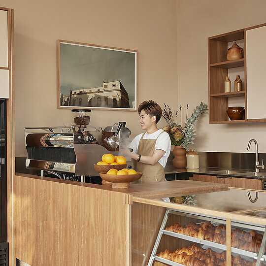 Interior photograph of Pronto by Via Porta by Sean Fennessy 