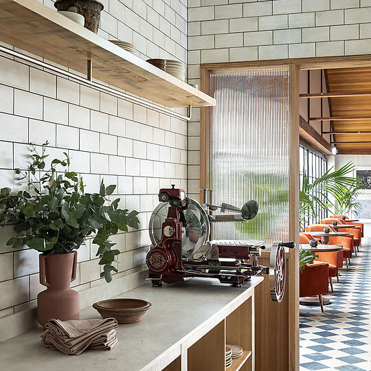 Interior photograph of Mount Pleasant Wines by Tom Ferguson