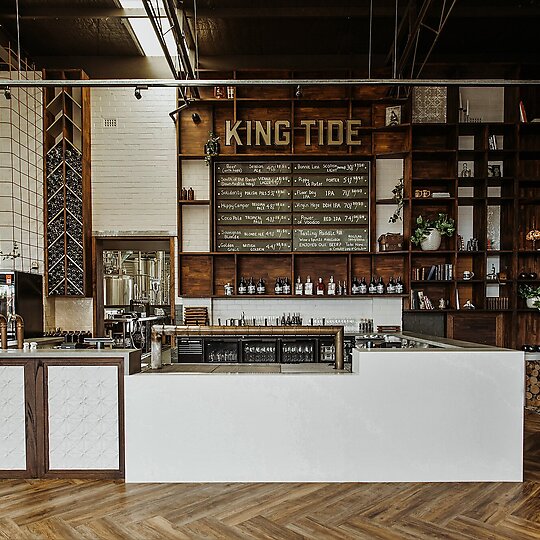 Interior photograph of King Tide Brewing by and the trees photography