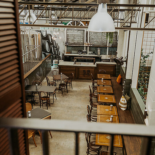 Interior photograph of King Tide Brewing by and the trees photography