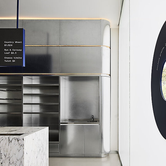 Interior photograph of Baker Bleu Hawksburn by Sharyn Cairns 