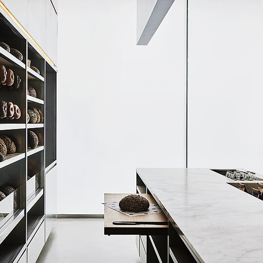 Interior photograph of Baker Bleu Hawksburn by Sharyn Cairns 