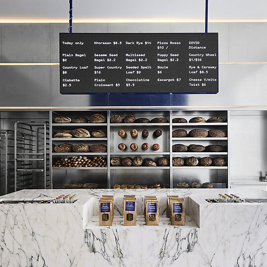 Interior photograph of Baker Bleu Hawksburn by Sharyn Cairns 