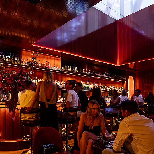 Interior photograph of Clocktower Bar by Trevor Mein 