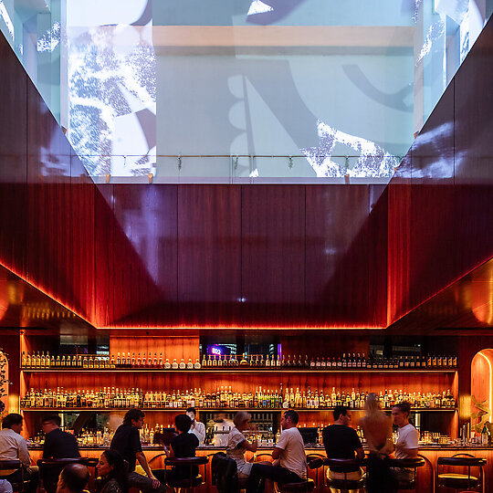 Interior photograph of Clocktower Bar by Trevor Mein 