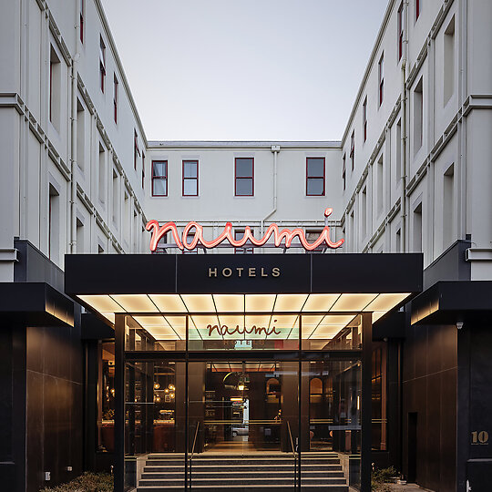 Interior photograph of Naumi Studio Hotel Wellington by Samuel Hartnett