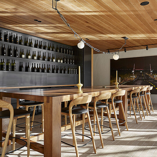 Interior photograph of Bird in Hand Private Cellar Door by Jenah Piwanski