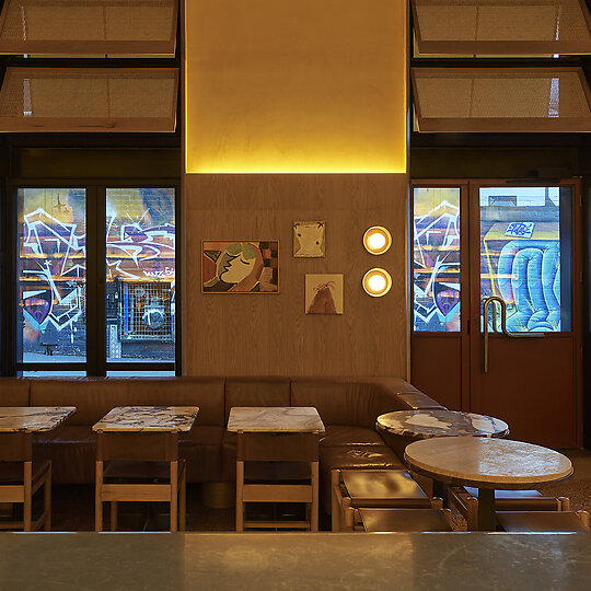 Interior photograph of HER BAR by EARL CARTER