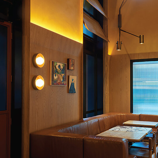 Interior photograph of HER BAR by EARL CARTER