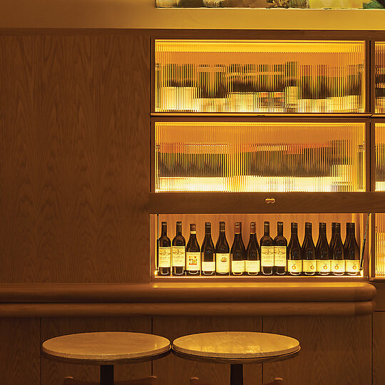 Interior photograph of HER BAR by EARL CARTER
