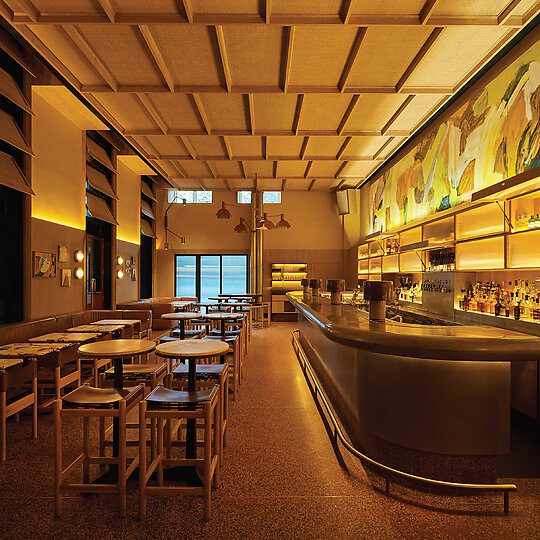 Interior photograph of HER BAR by EARL CARTER